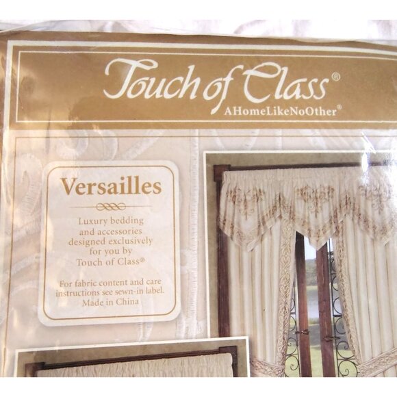 Versailles Pearl Valance TIRD 72" X 20" By Touch Of Class Luxury Embroidered - Picture 4 of 9